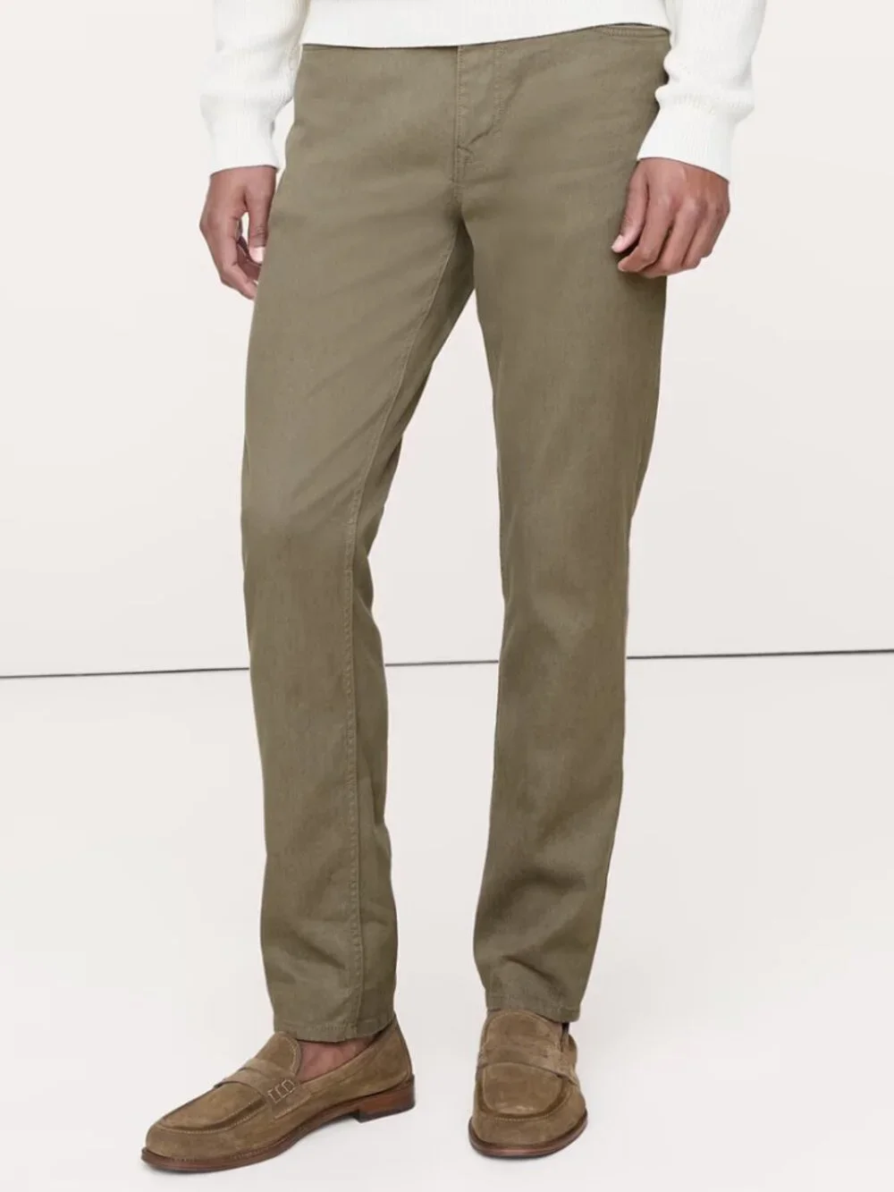 Banana Republic Slim Fit Traveler Brown Linen Pant Jeans 32 X 32